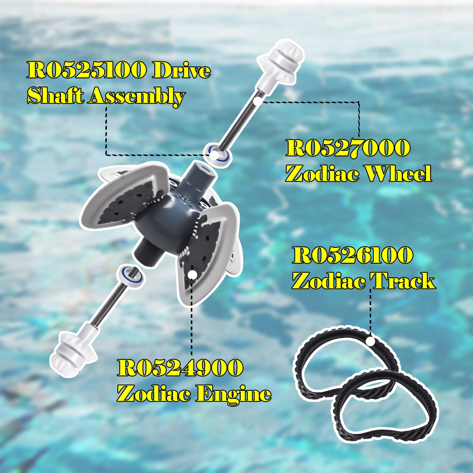 MX8 / MX6 Pool Cleaner Tune Up Kit Replacement Parts for Zodiac Baracuda R052490