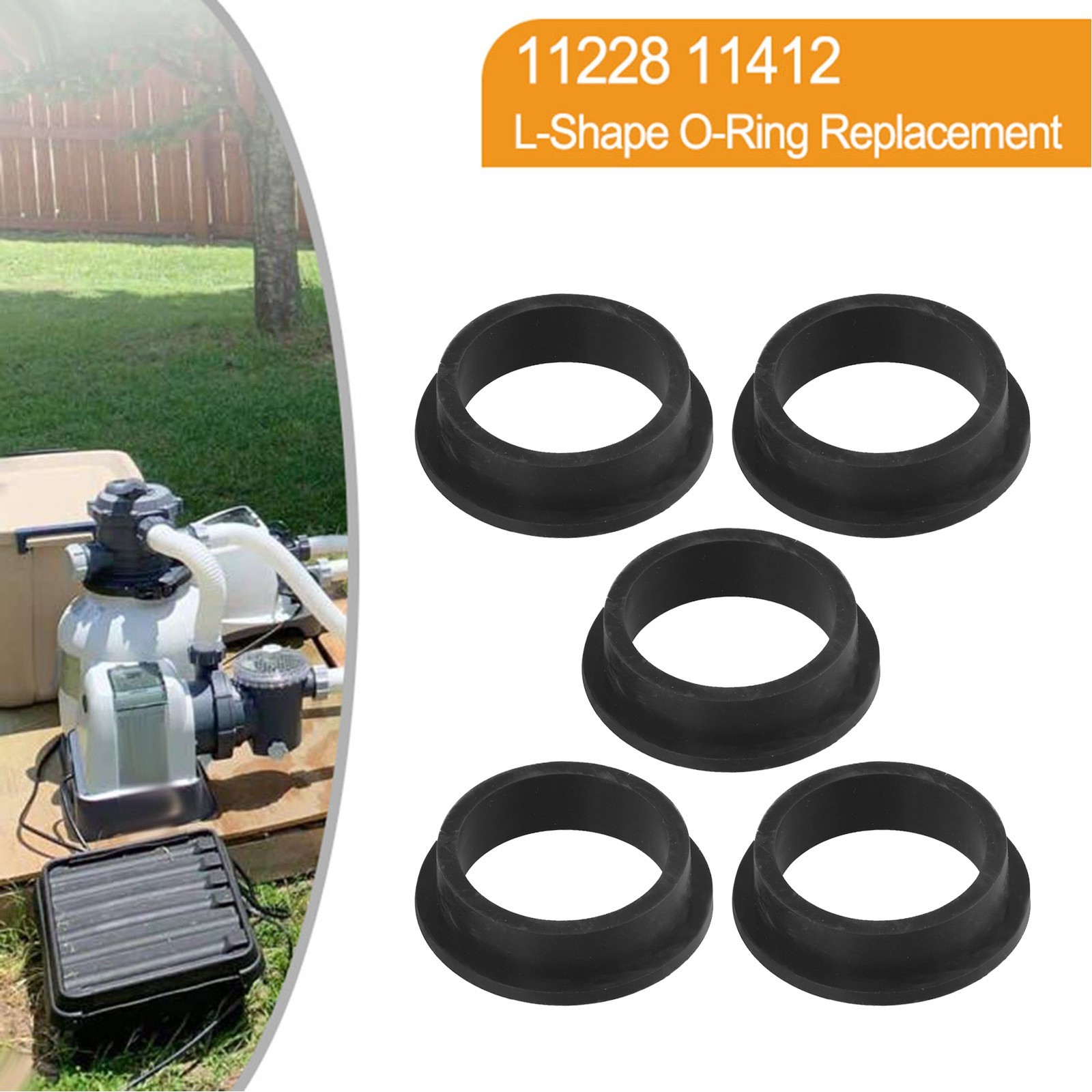 Easy Installation L Shape ORing Gasket for Intex Sand Filter Pump Motor Repair