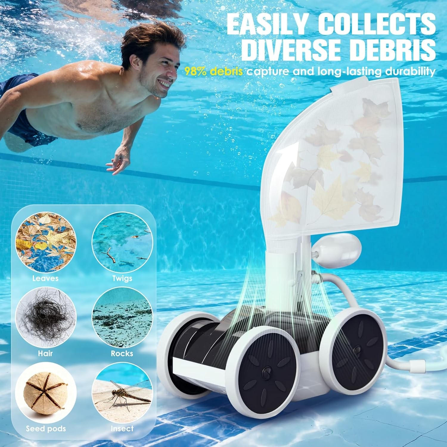 5 Pack Pool Cleaner Bags Nylon Pool Cleaner Replacement Bag for Polaris 280/480