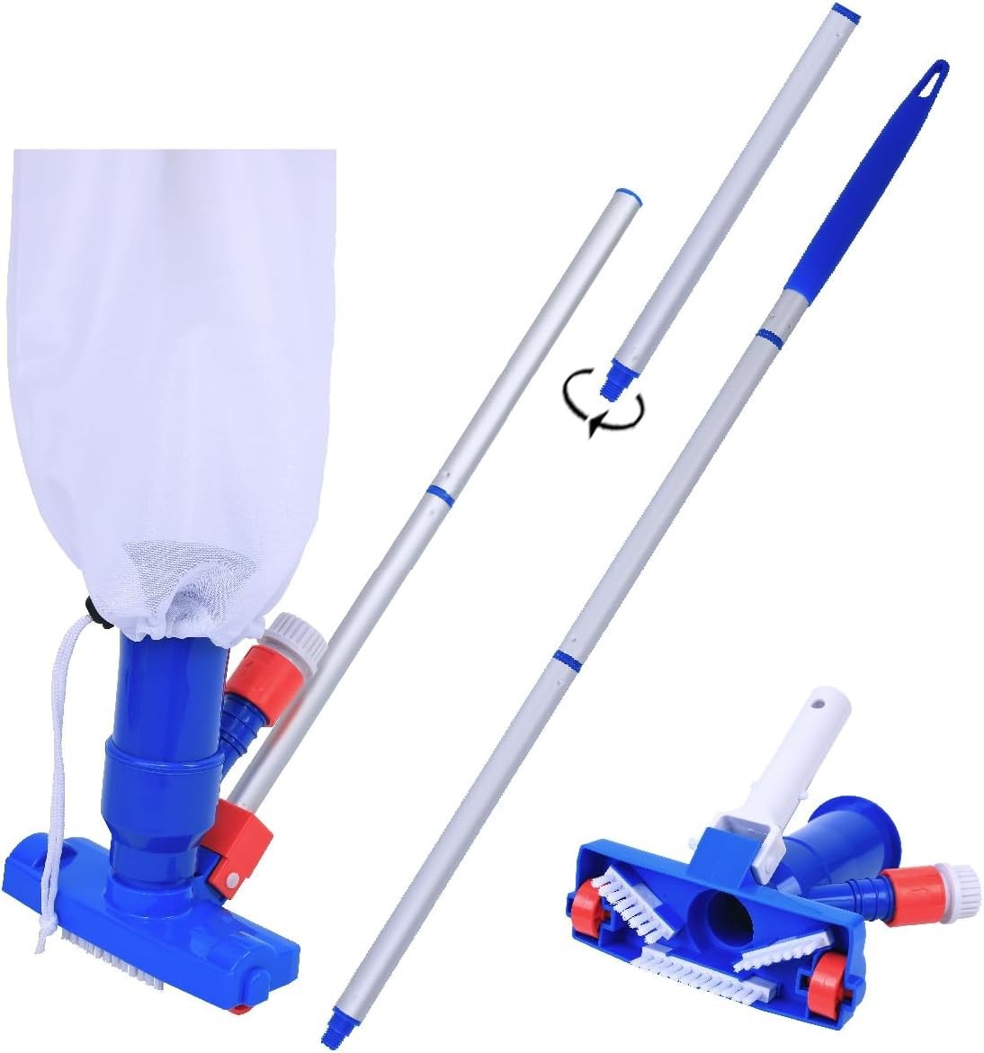 Water Pressure Pool Vacuum Cleaner, Portable for Aboveground Pools Spa