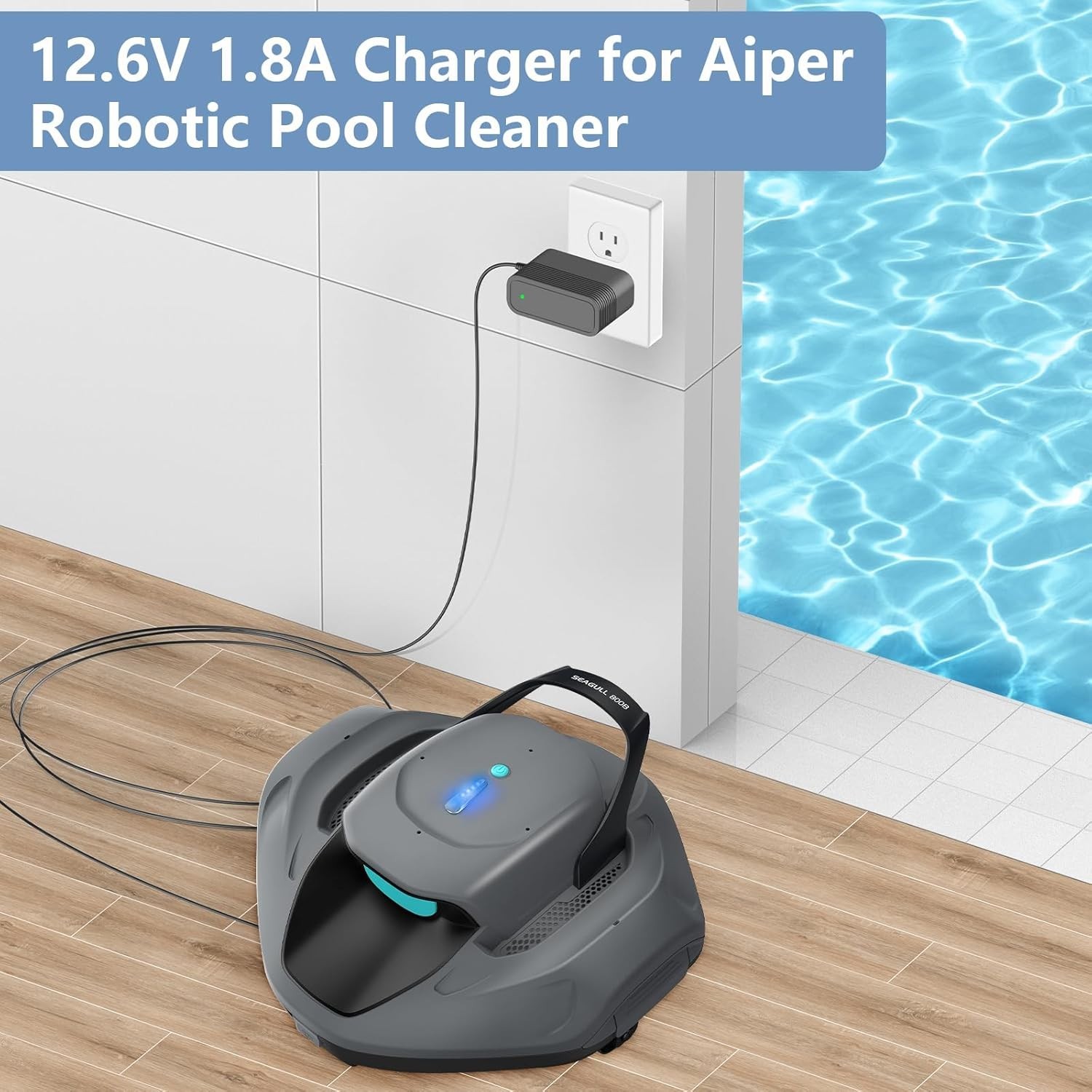 Reliable 12.6V Charger for Aiper Robotic Pool Cleaner Models SE 600, 1000