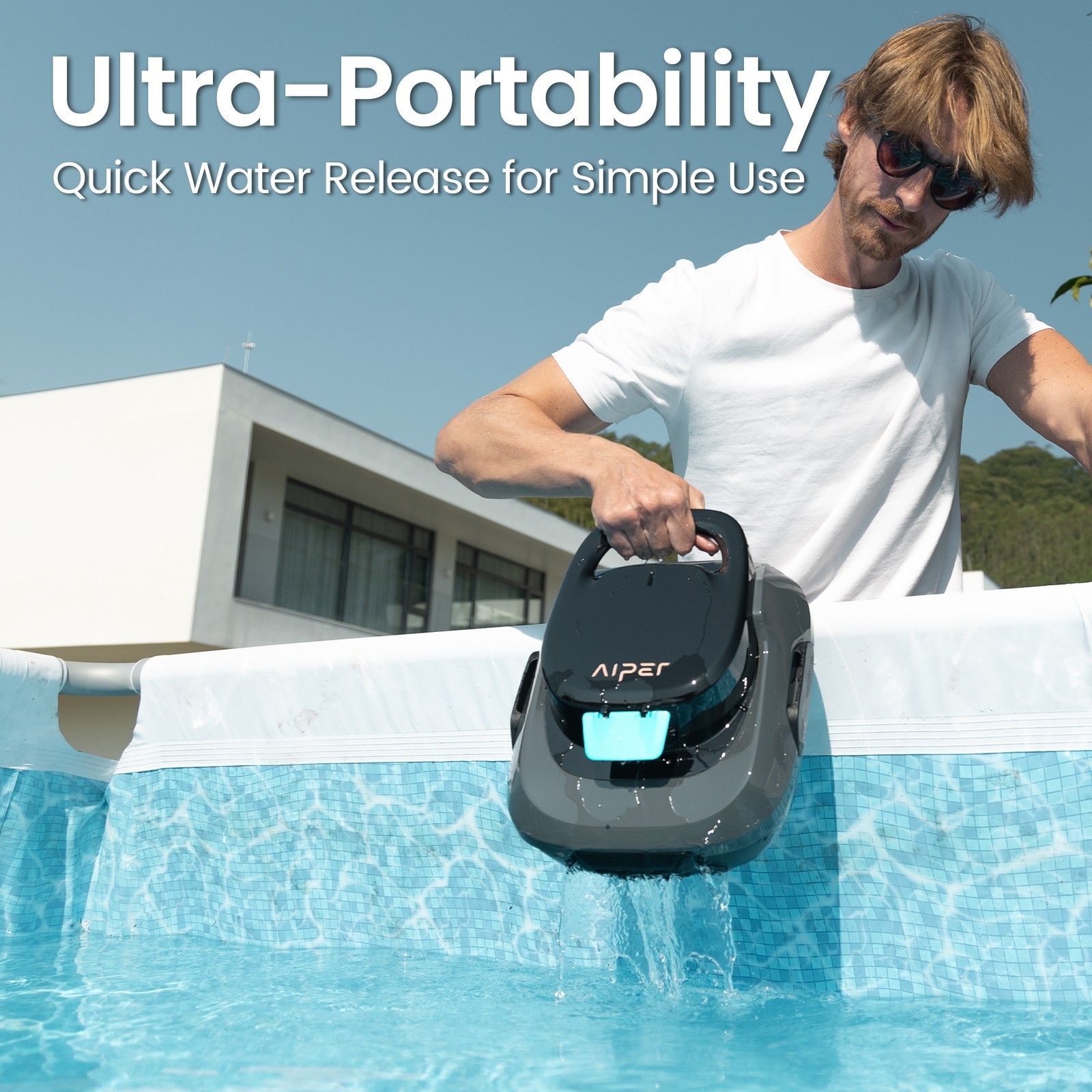 Aiper Scuba SE Pool Robot Cleaner Cordless Automatic for Above Ground Pools 110V