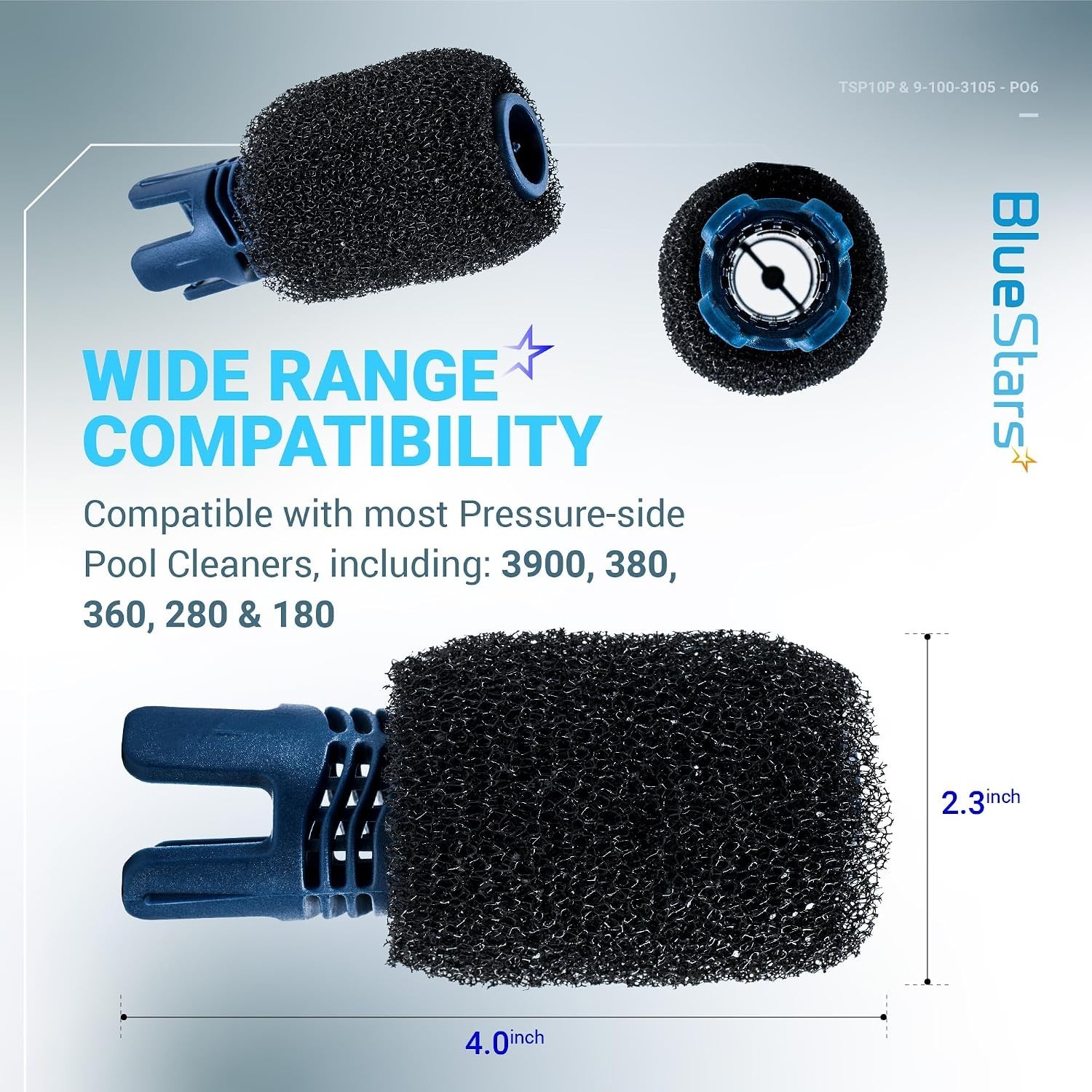 NO SPRAY TAILSWEEP PRO TSP10S W/ SCRUBBER REPLACEMENT FOR POLARIS POOL CLEANERS