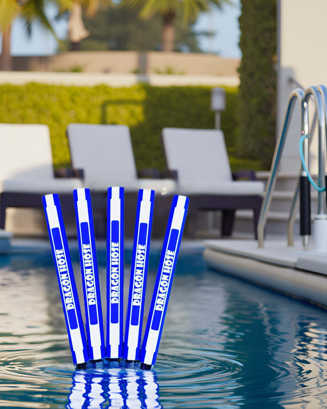 Pool Cleaner Hose Anti-Tangle Snap-On Stabilizers for 0.75″ OD (7PK- Ocean Blue)