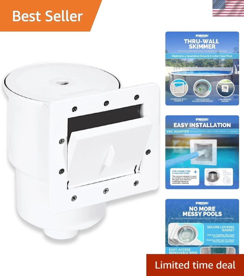 HYDROTOOLS Standard Thru-Wall Skimmer Kit – Maximize Pool Cleanliness & Easy …