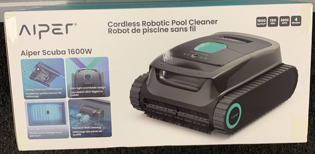 AIPER SCUBA 1600W – CORDLESS ROBOTIC POOL CLEANER – SEALED