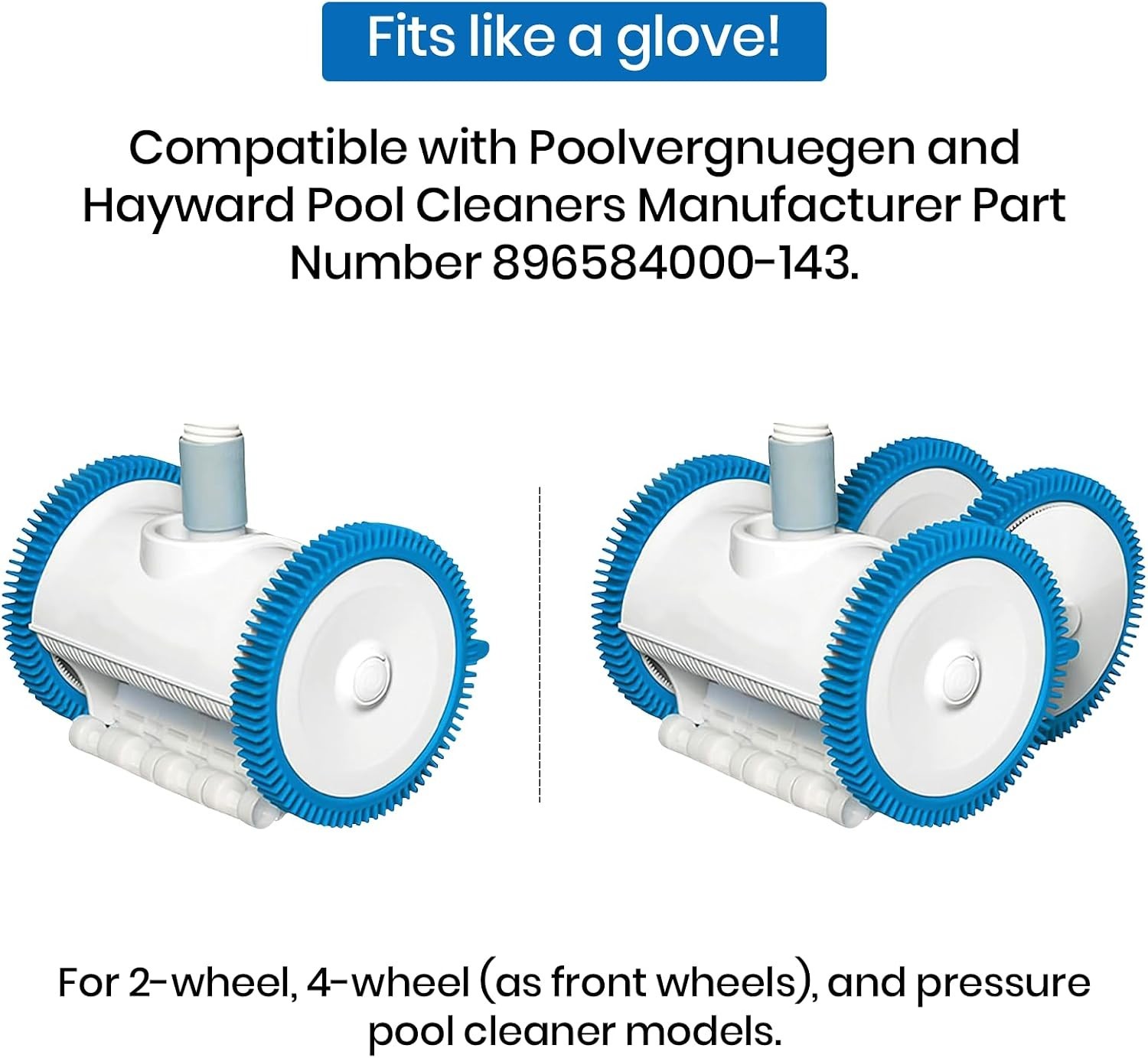 High-Quality 2-Pack Tires Compatible with Pool Cleaners – OEM #896584000-143
