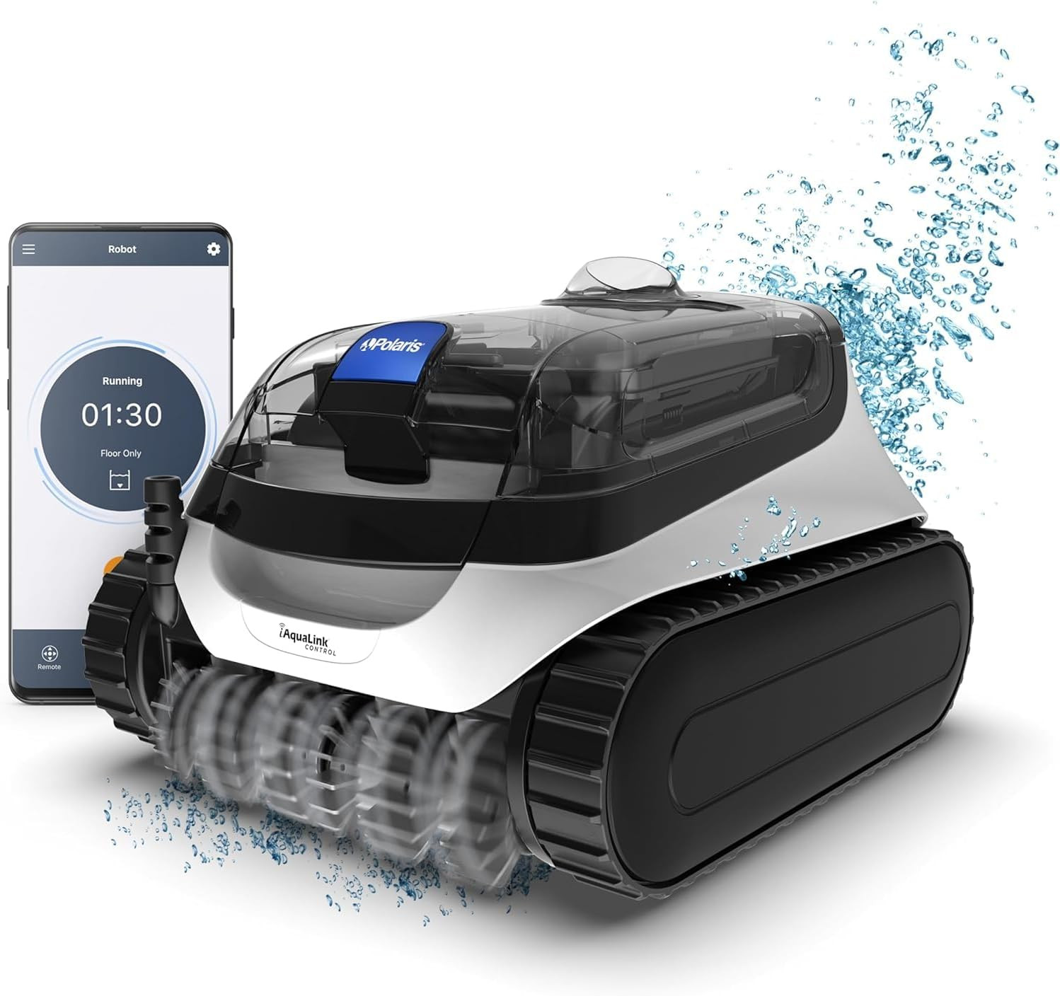 Polaris PCX 868 Iq Smart Robotic Pool Cleaner for In-Ground Pools up to 50Ft, Sm