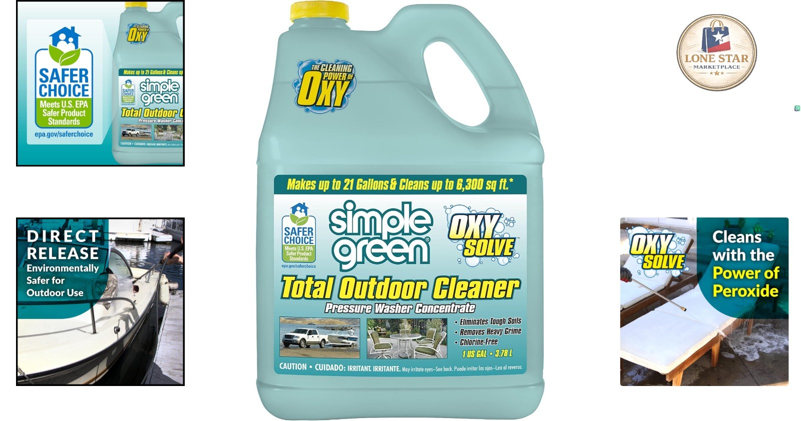 1 Gal. Oxy Solve Total Outdoor Cleaner – EPA Certified for Safe Use Outdoors