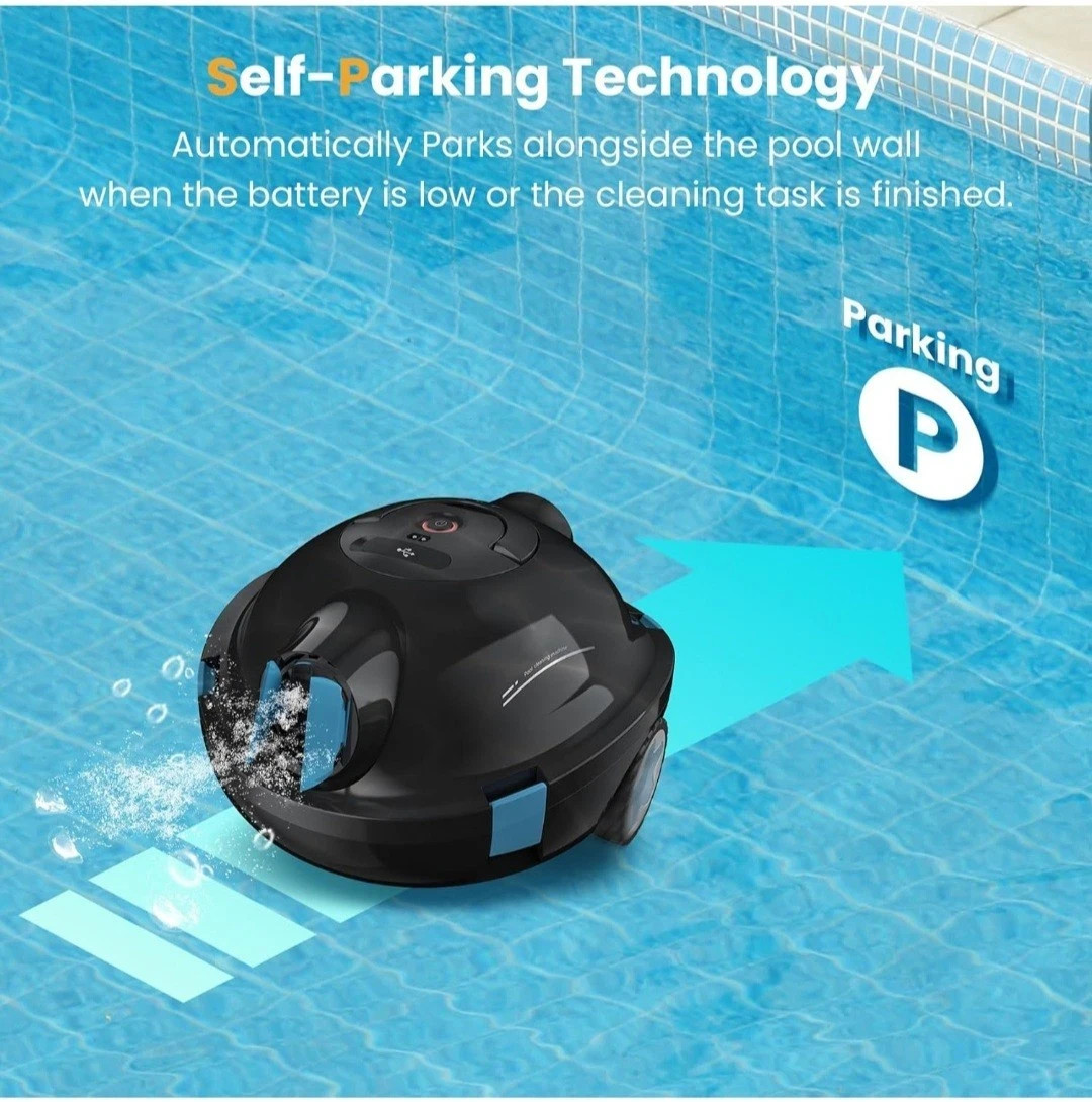 INSE Y10 Cordless Automatic Robotic Pool Cleaner – BLACK Open Box To Make Video