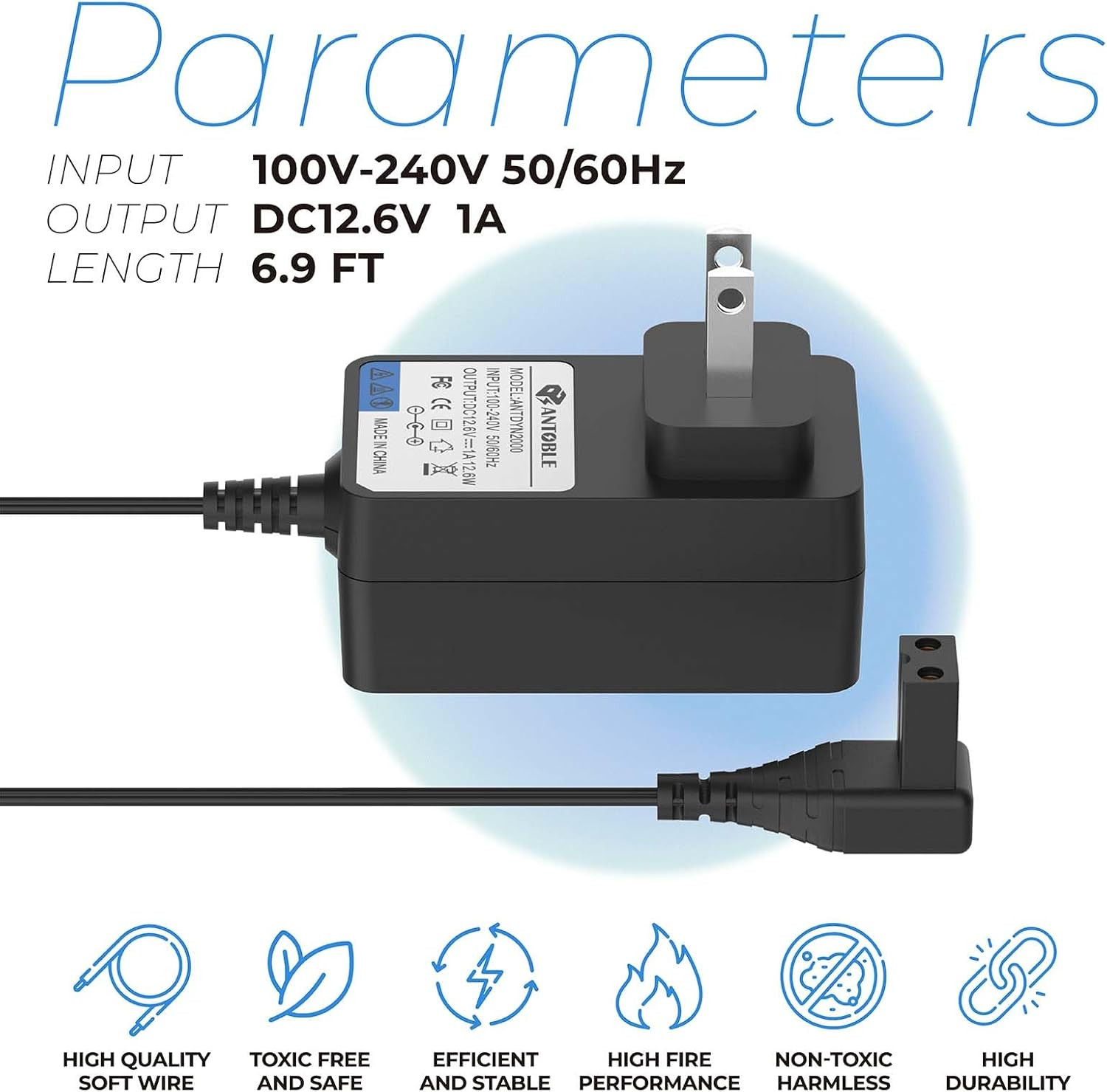 ANTOBLE 12.6V Charger Compatible with Aiper Seagull 1000 600 Smart Pool Cleaner