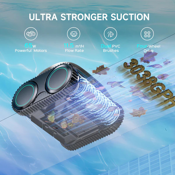 WYBOT C1 Pool Cleaner Wall Climb Cordless Robotic Pool Robot In-Ground Pools B