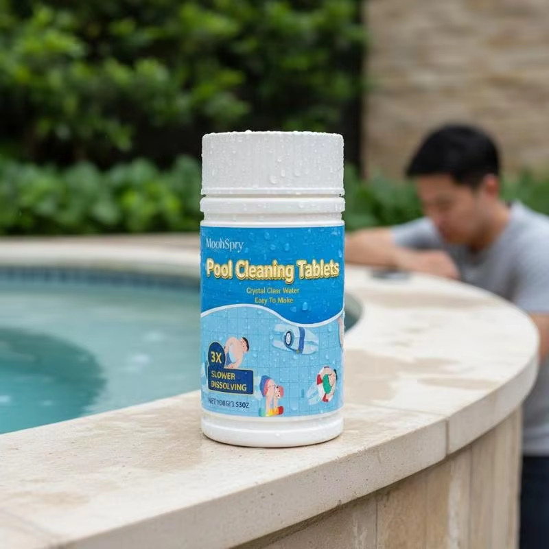 Pool Cleaning Tablets For Crystal Clear Water,Clears Cloudy Or Hazy Pool Water