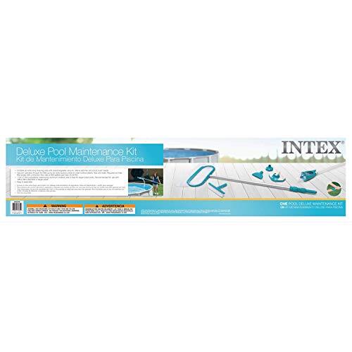 Intex Deluxe Pool Vacuum Maintenance Kit with Curved Wall Brush and Pole