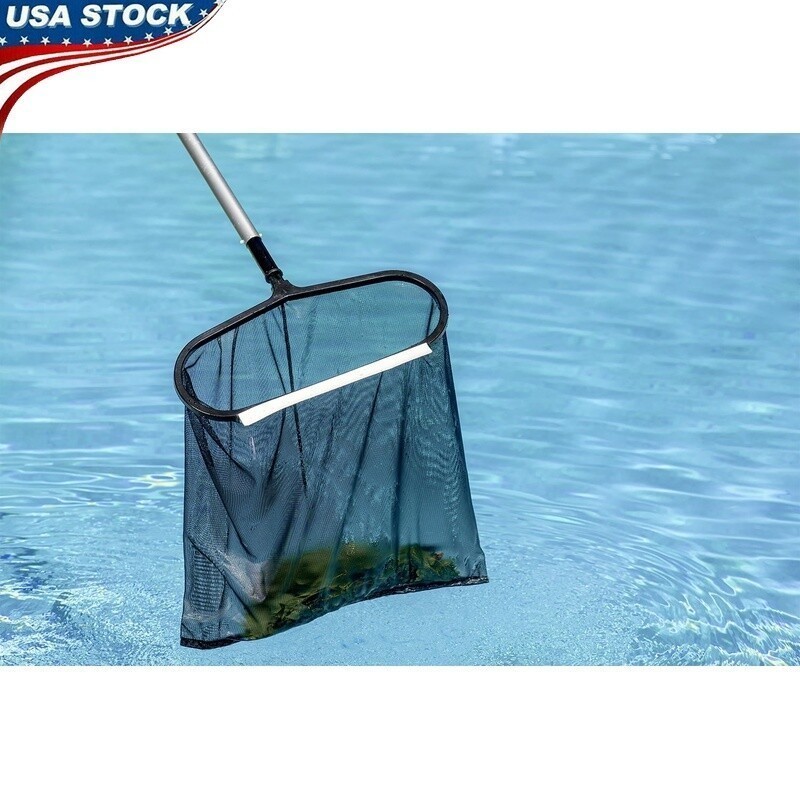 Solid-Core Aluminum Leaf Rake Pool Spa Cleaning Durable Leaf Skimmer Heavy Duty