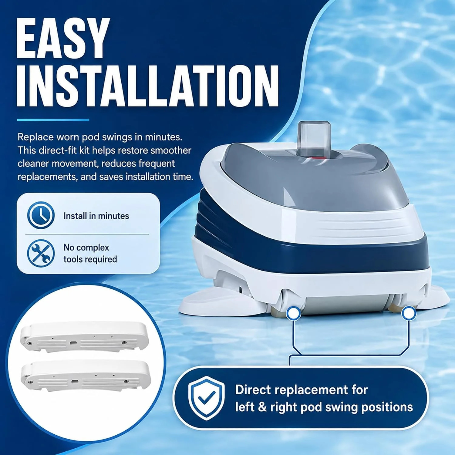 AXV417WHP Pool Cleaner Kit Compatible with Hayward Navigator Pool Vac Ultra Pool