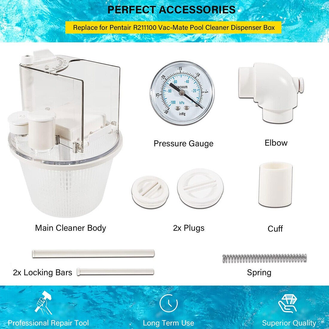 Part for R211100 Vac-Mate Pool Cleaner Dispenser Box Vacuum Skimmer Attachment