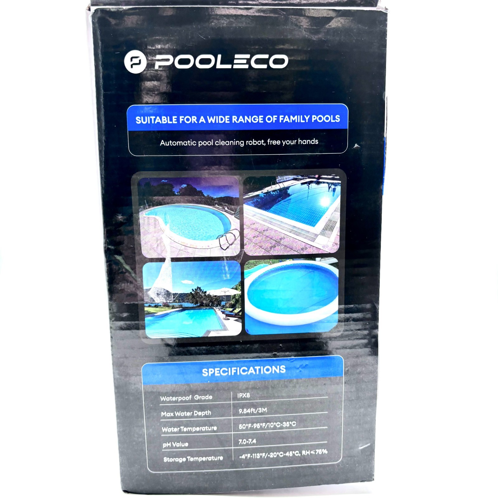 Pooleco Rechargeable Robotic Pool Cleaner w/ Cordless Design Model Pooleco 10