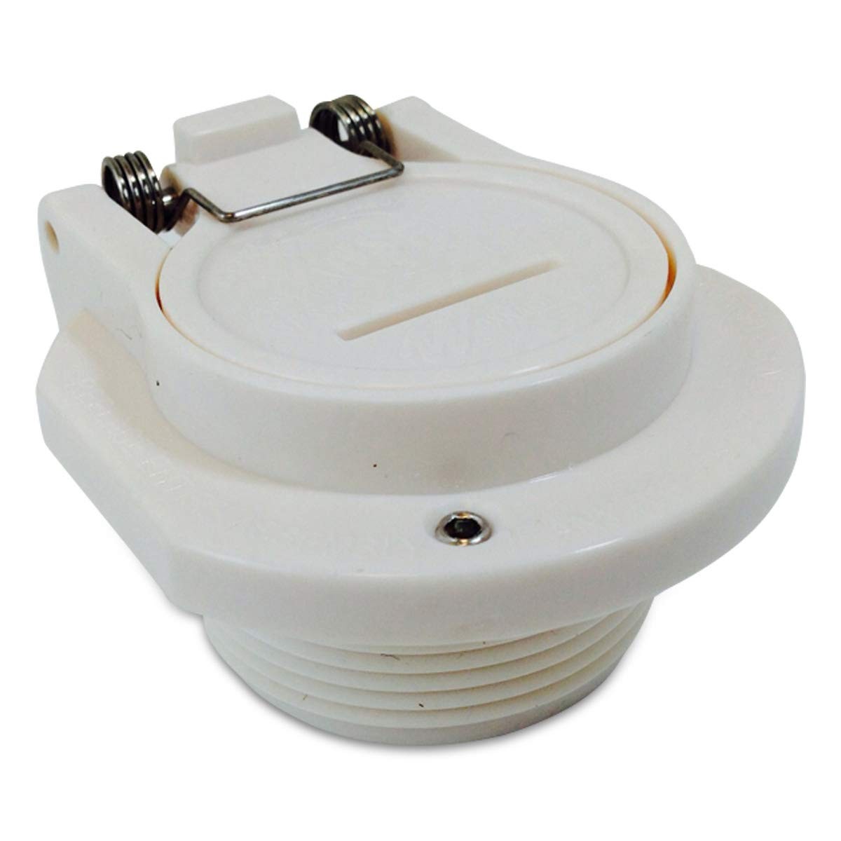 ATIE Free Rotation Pool Vacuum Vac Lock Safety Wall Fitting W400BWHP, White