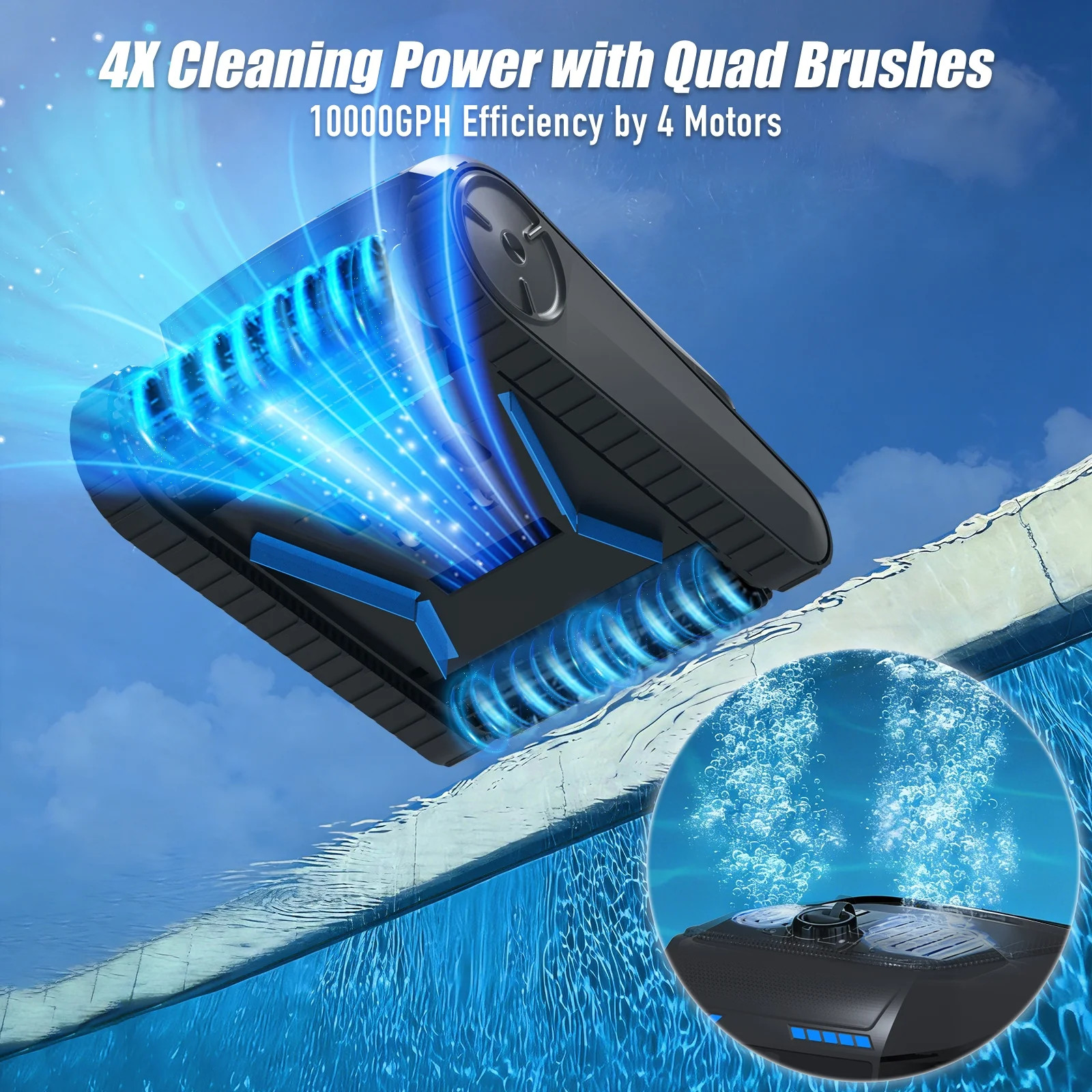 CP400 Lite Cordless Robotic Pool Cleaner – Smart, Powerful, All-Pool Cleaning