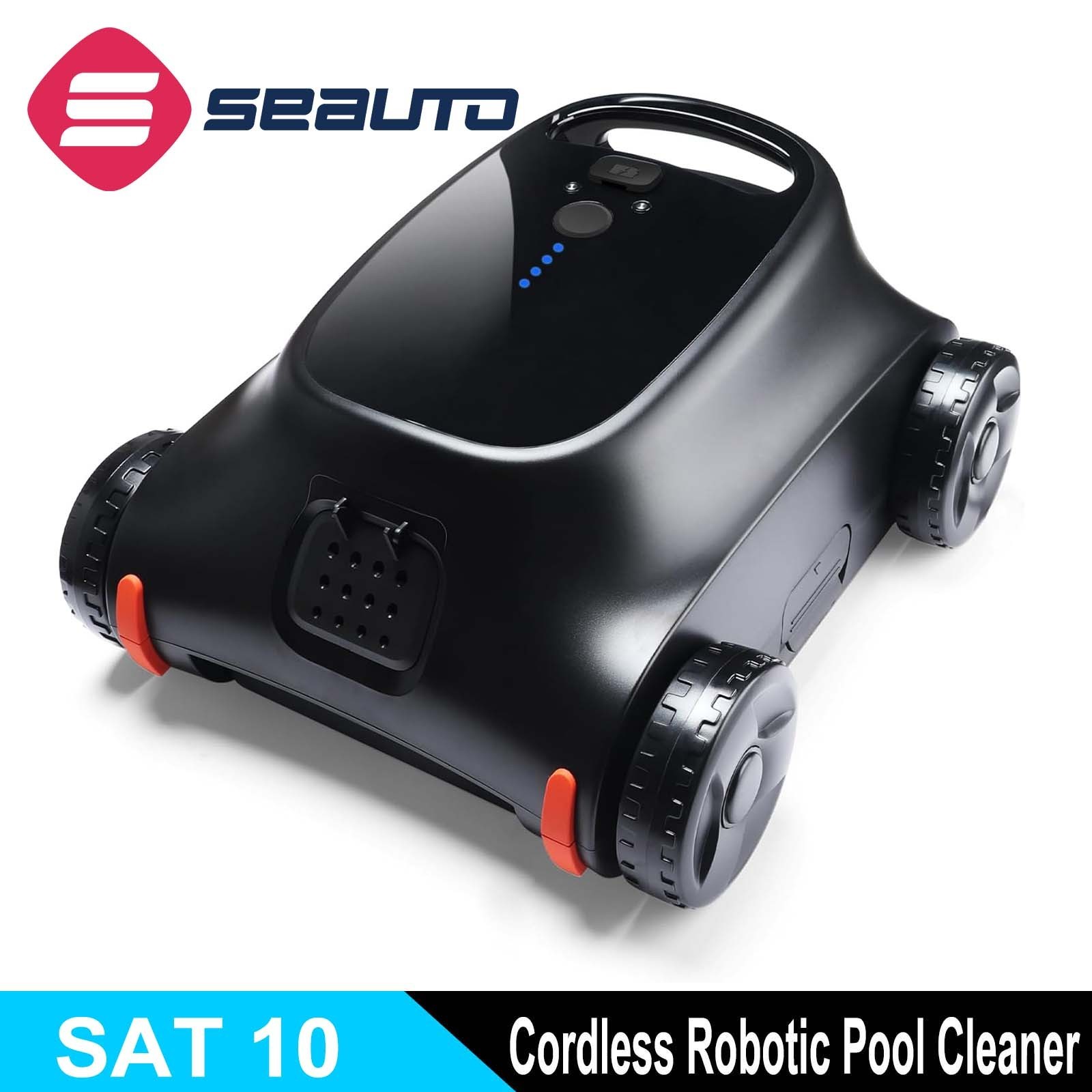 Seauto Robotic Pool Cleaner Cordless,Pool Vacuum Flat Pools up to 2000 Sq.Ft