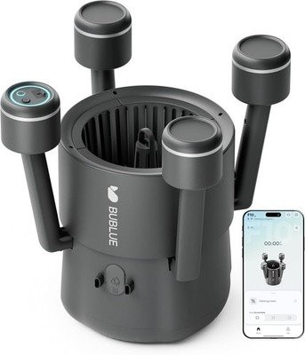 BUBLUE F10 Pool Surface Skimmer Robot, App Control, 5L Filter, Dual #R06