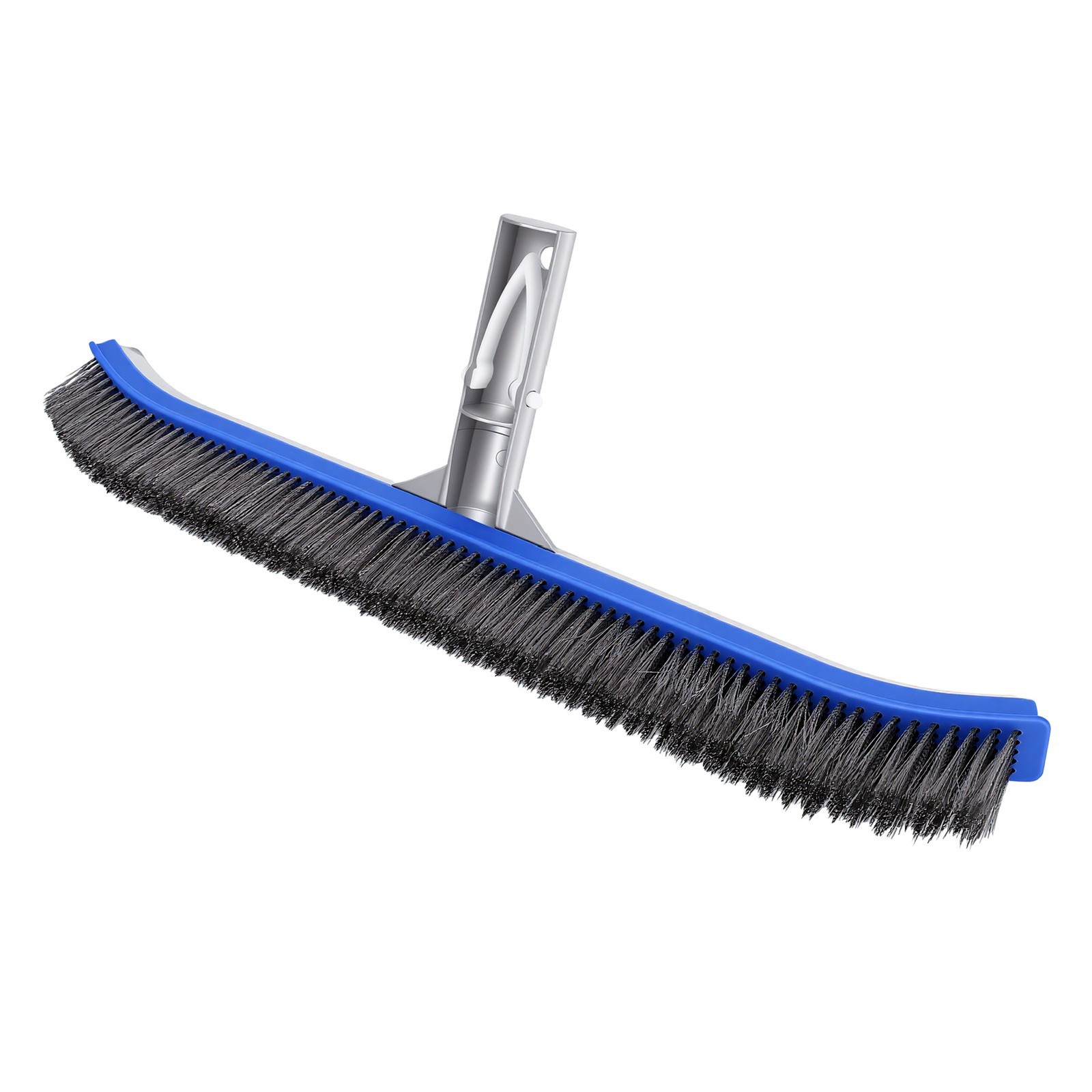 18 Inch Wide Pool Brush Head Curved Ends Nylon Stainless Steel Wire Heavy Du NEW