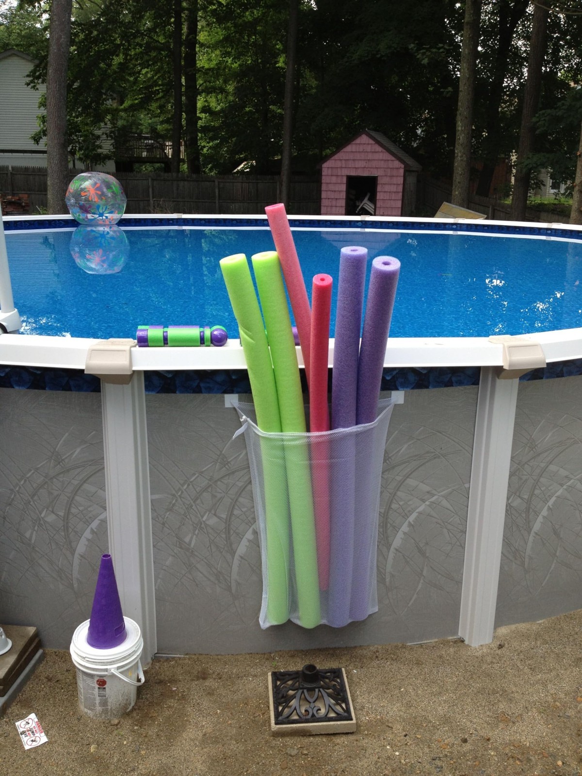 4-Pack Mesh Storage Bags for Toys & Pool Noodles – Organize Swim Gear Stylishly!
