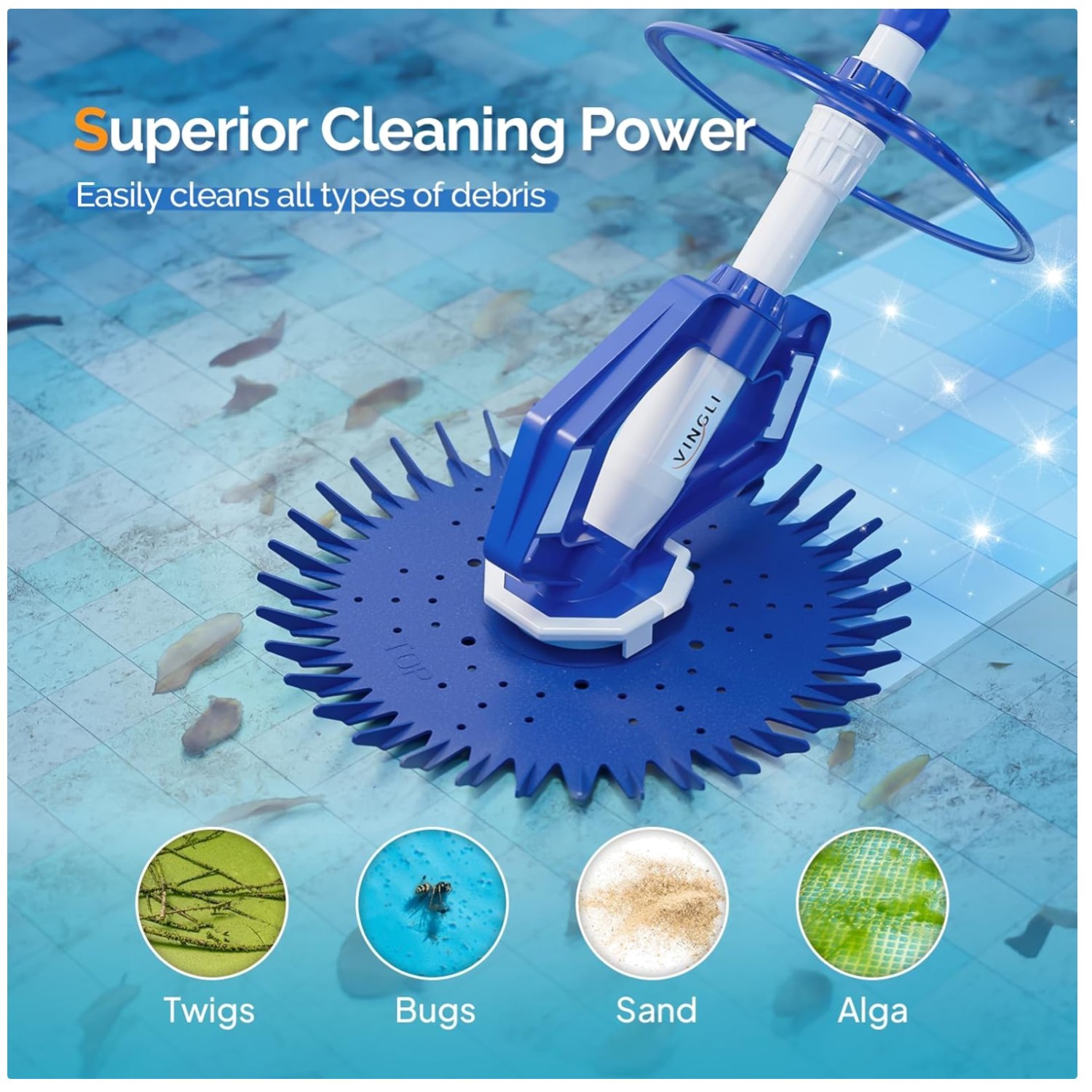 Quiet In-Ground Pool Cleaner – High Suction Power