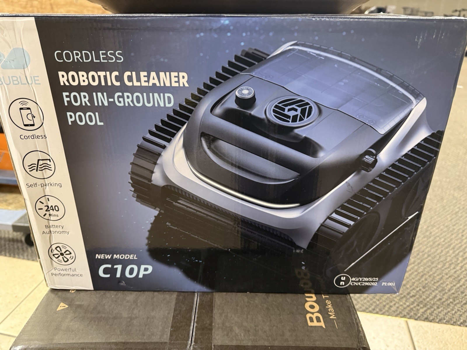 BUBLUE C10P Cordless Robotic Pool Cleaner Self-Parking for In-Ground Pool