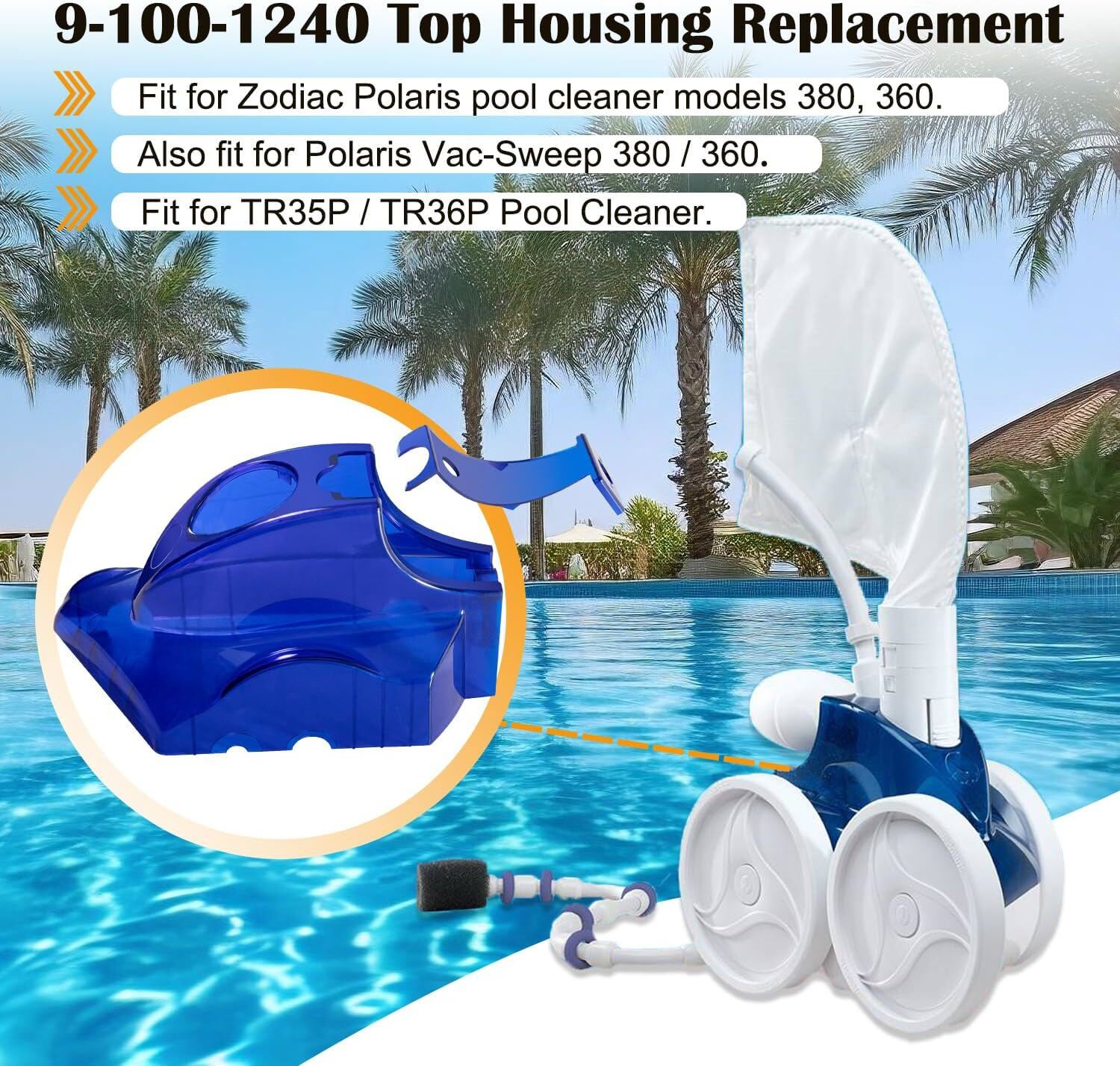 9-100-1240 Top Housing for Polaris 360/380 Pressure Side Pool Cleaner