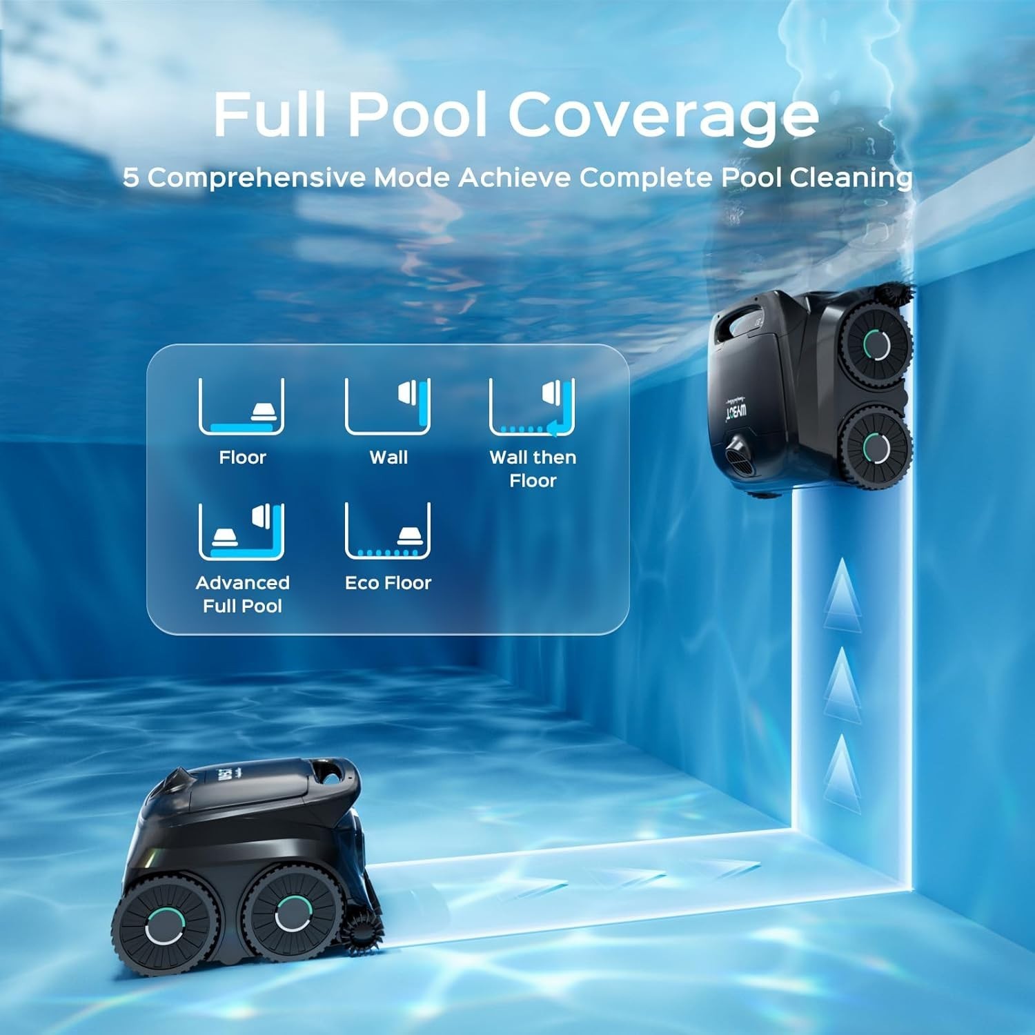 WYBOT B1 Cordless Robotic Pool Vacuum Inground App Navigation Gray 2026 NEW