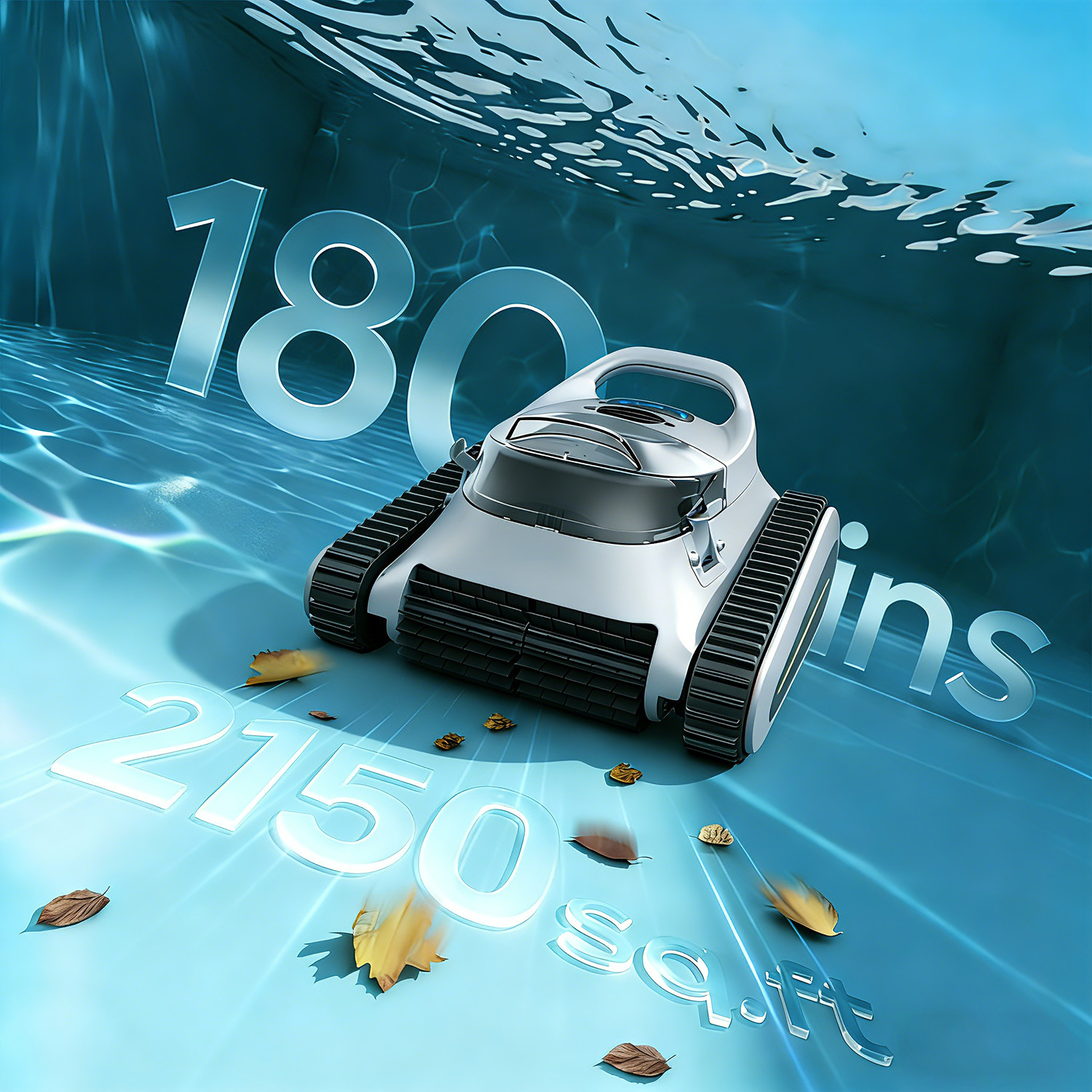 （promotio）SAT30 Robotic Pool Vacuum cleaner Wall Climbing/Automatic/App Support