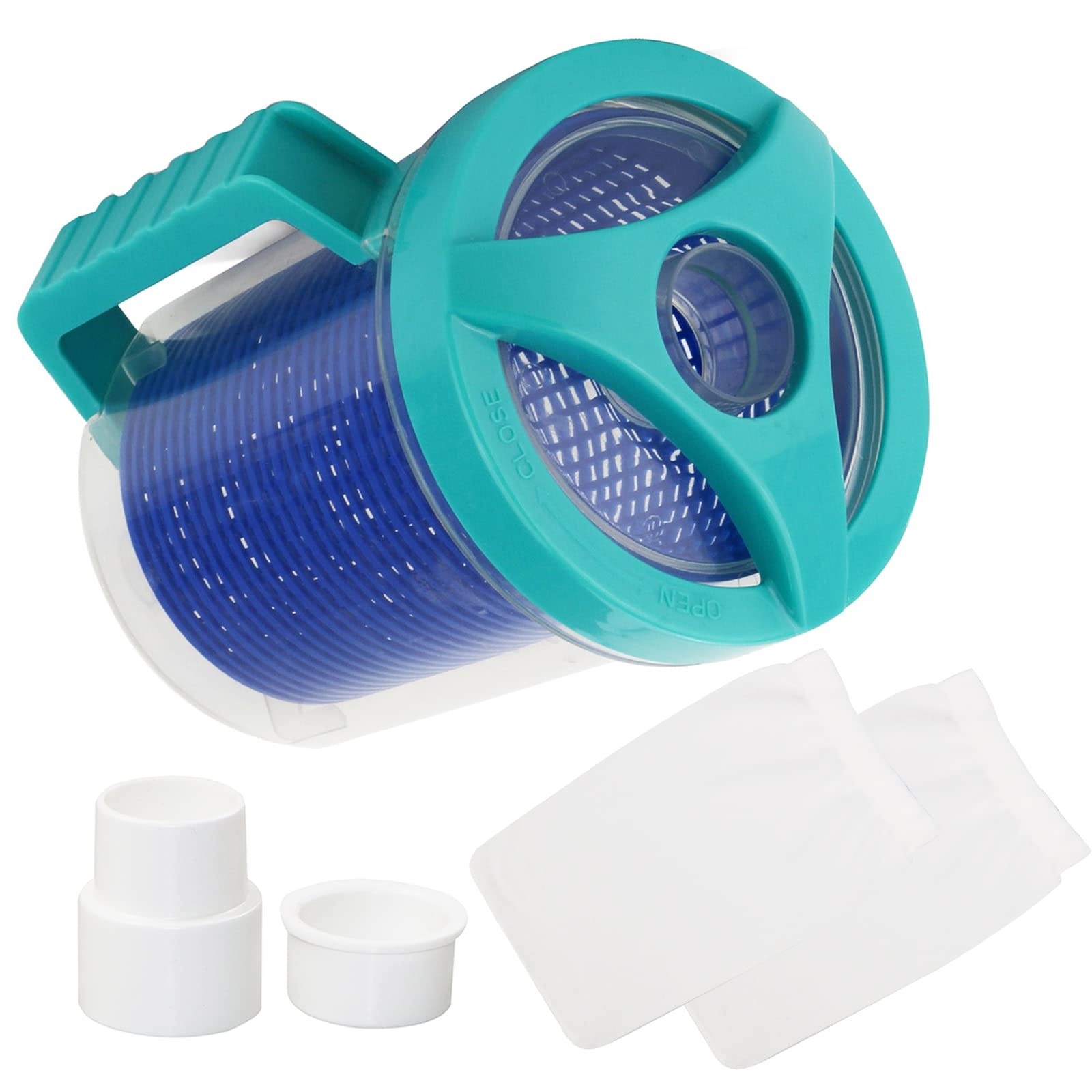Inline Pool Leaf Canister,Pool Vacuum Filter Compatible with W560 W530 Blue
