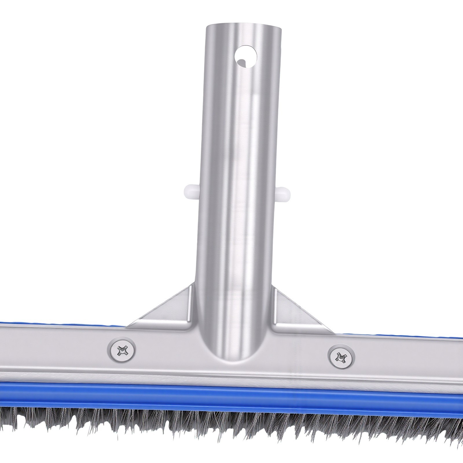 18 Inch Wide Pool Brush Head Curved Ends Nylon Stainless Steel Wire Heavy Du NEW