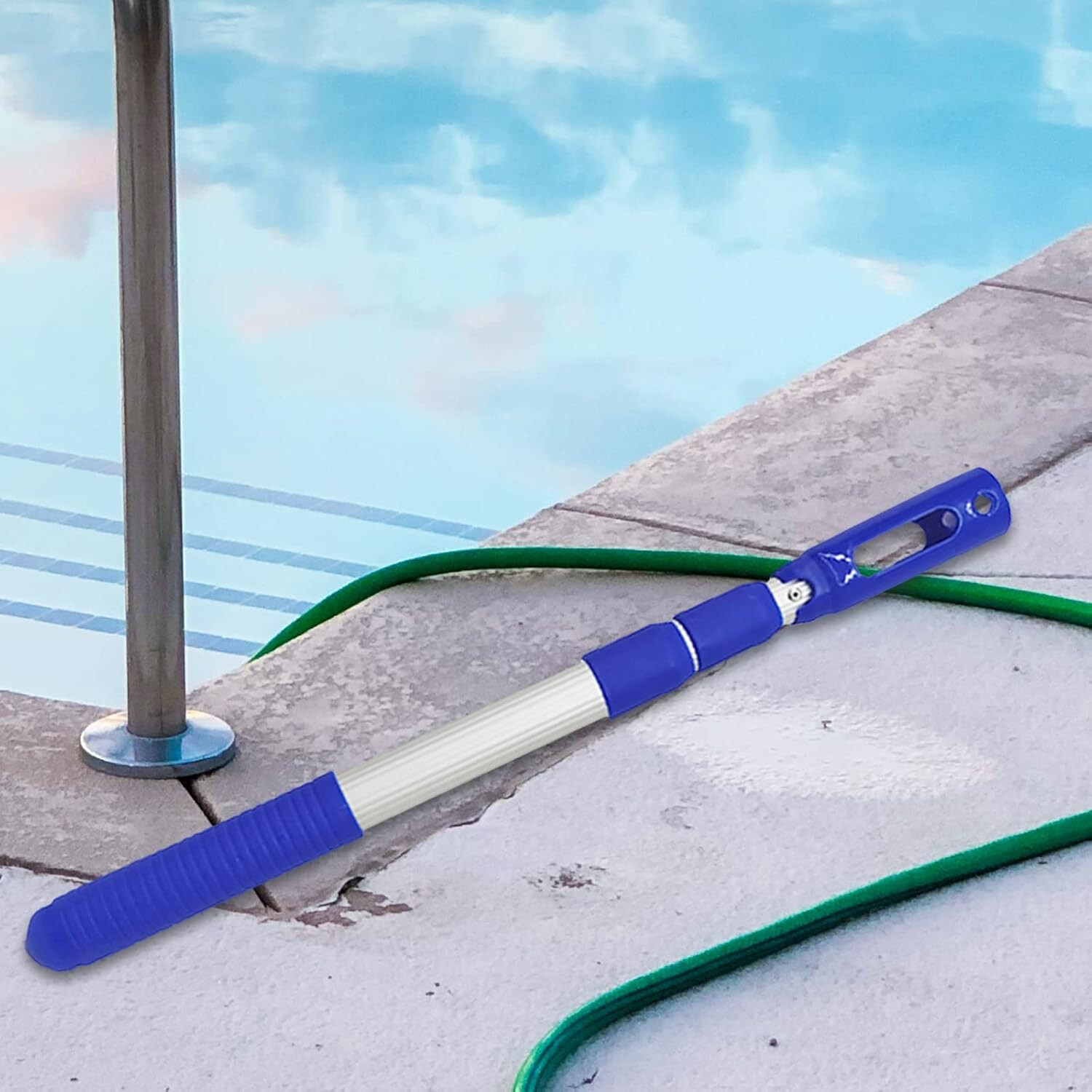 Telescopic Swimming Pool Pole Aluminium Rod Pool Pole for Connect Net Brushes