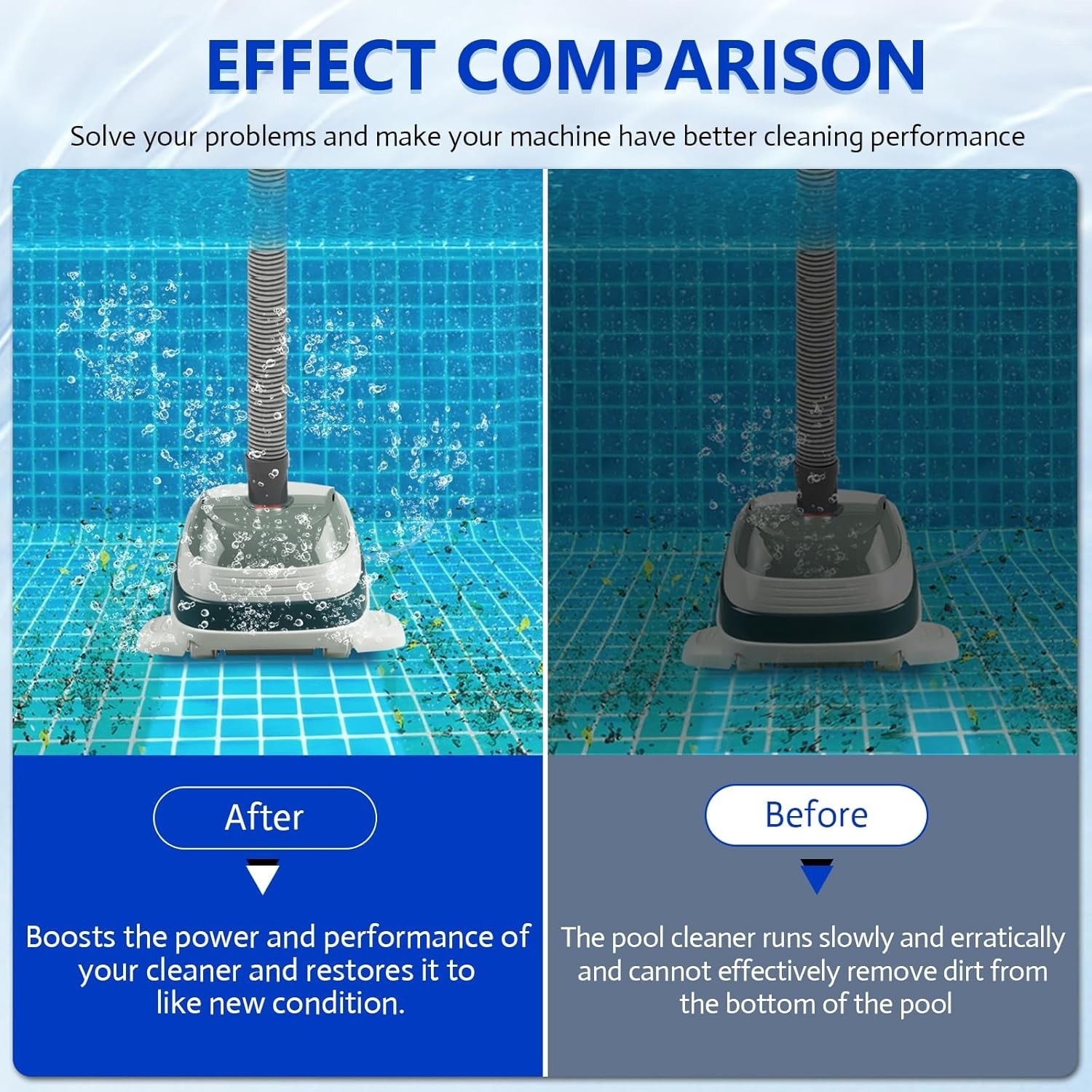 Pool Cleaner Parts Kit for Hayward Pool Vac Navigator Ultra Aquadroid Black