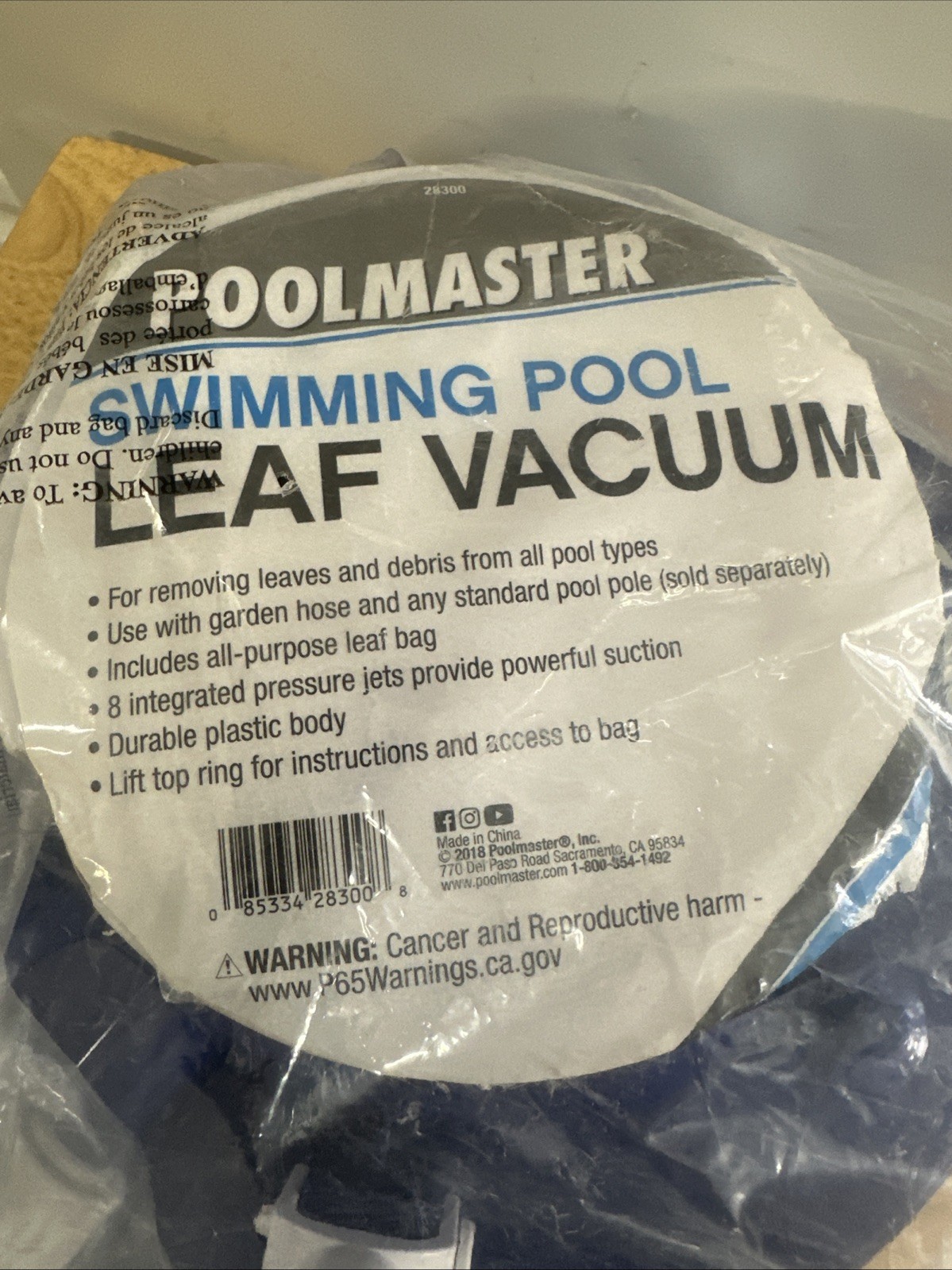 Poolmaster 28300 Big Sucker Swimming Pool Leaf Vacuum, Blue