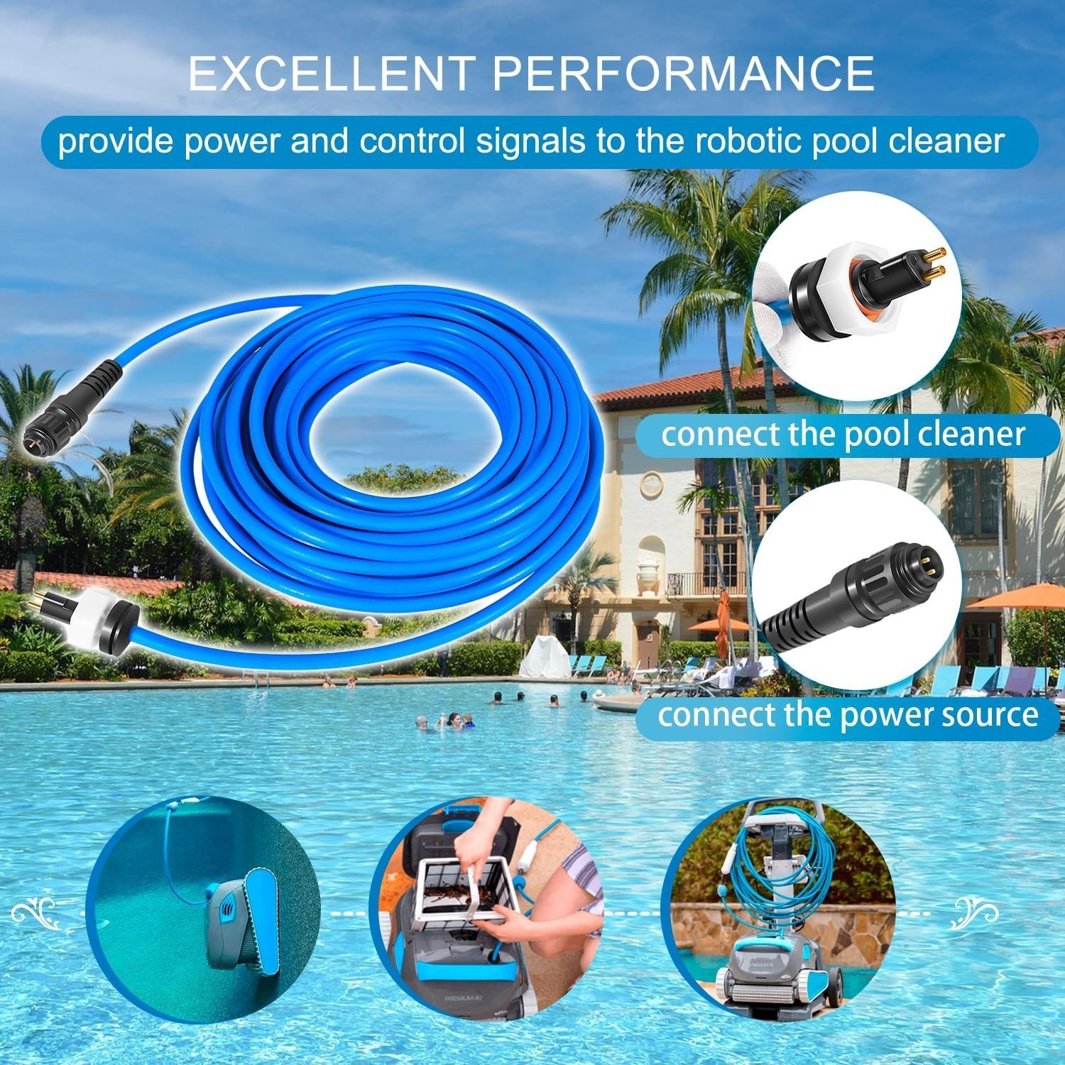 99958903-DIY Cable Cord, 18M, 2 Wire for Dolphin Maytronics Pool Cleaner S200