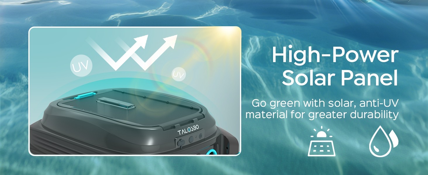 PIECO SK01 Solar Powered Auto Pool Skimmer Robotic Floating Surface Cleaner APP