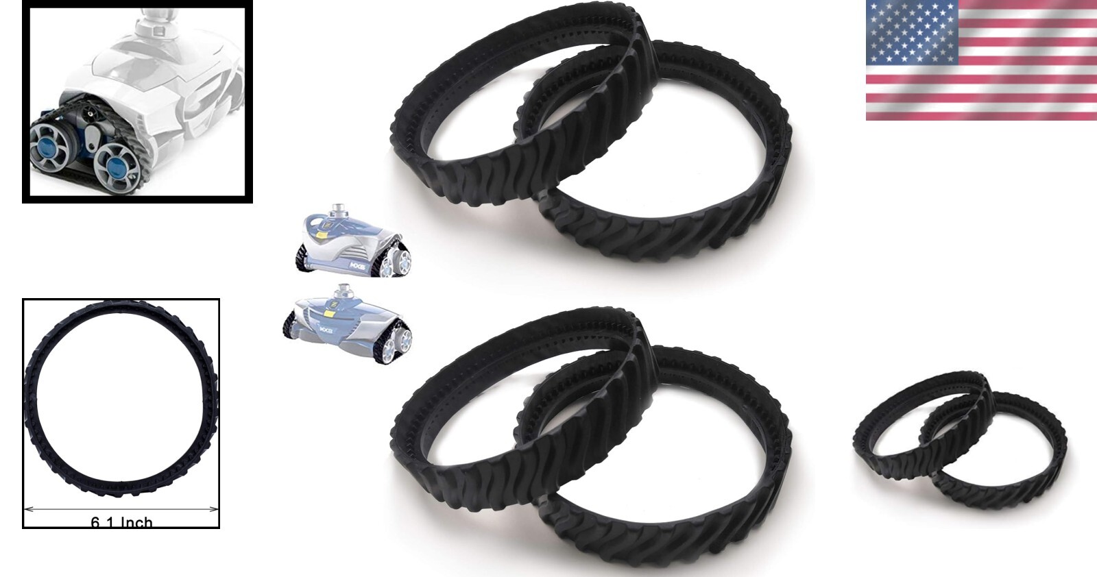 Durable MX6/MX8 Pool Cleaner Tracks – Easy Installation, Money-Back Guarantee