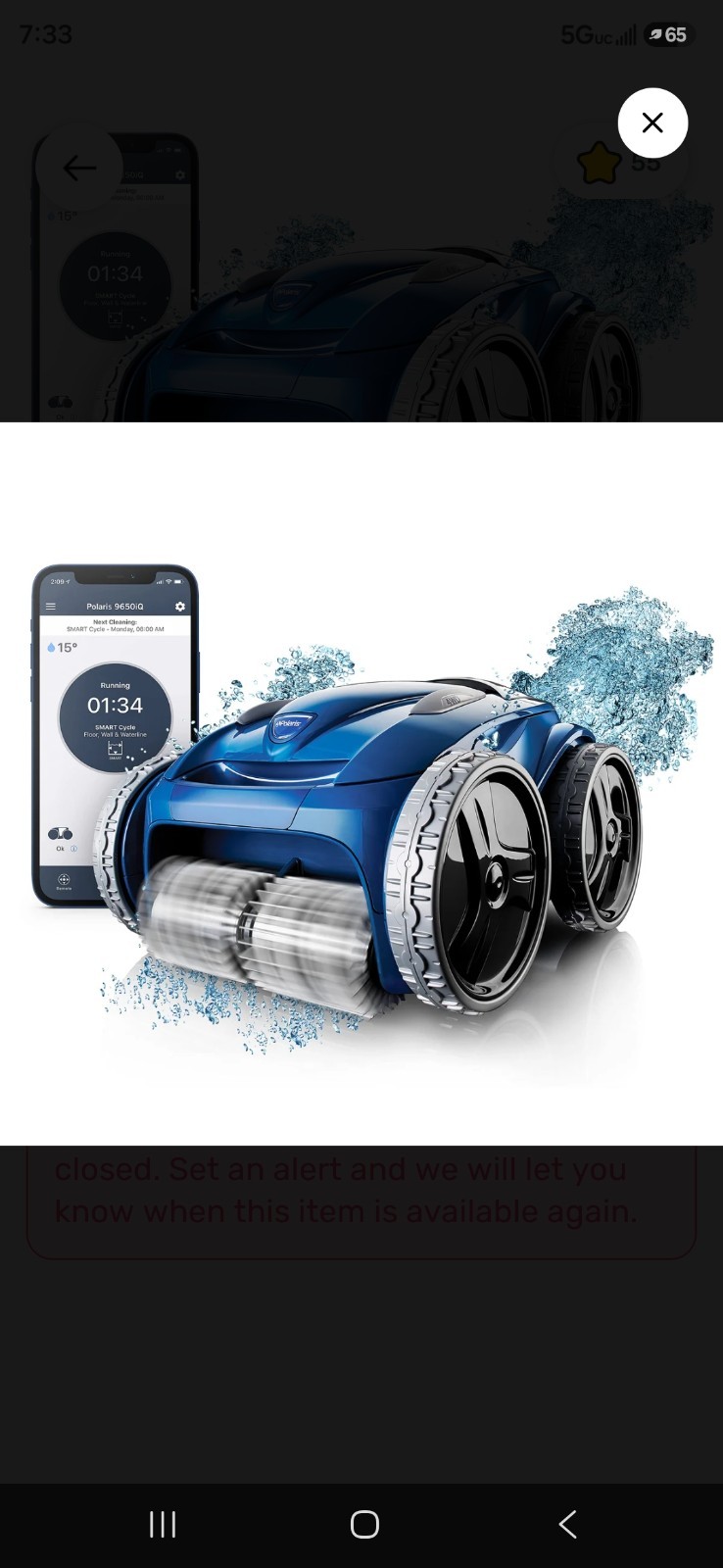 Polaris 9650iQ Robotic Pool Cleaner w/ Caddy & Power Unit, In-Ground