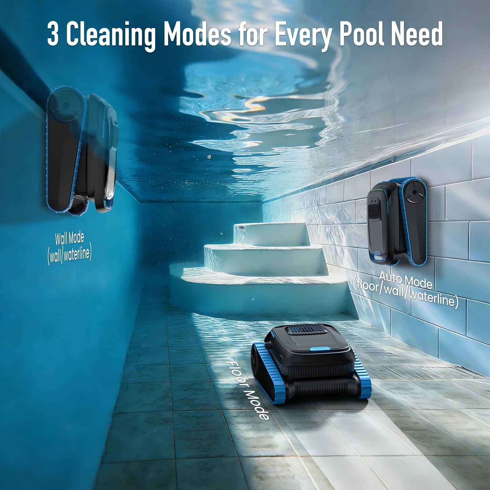 CP40 Cordless Robotic Pool Cleaner with Wall Climbing, 120-Min Runtime