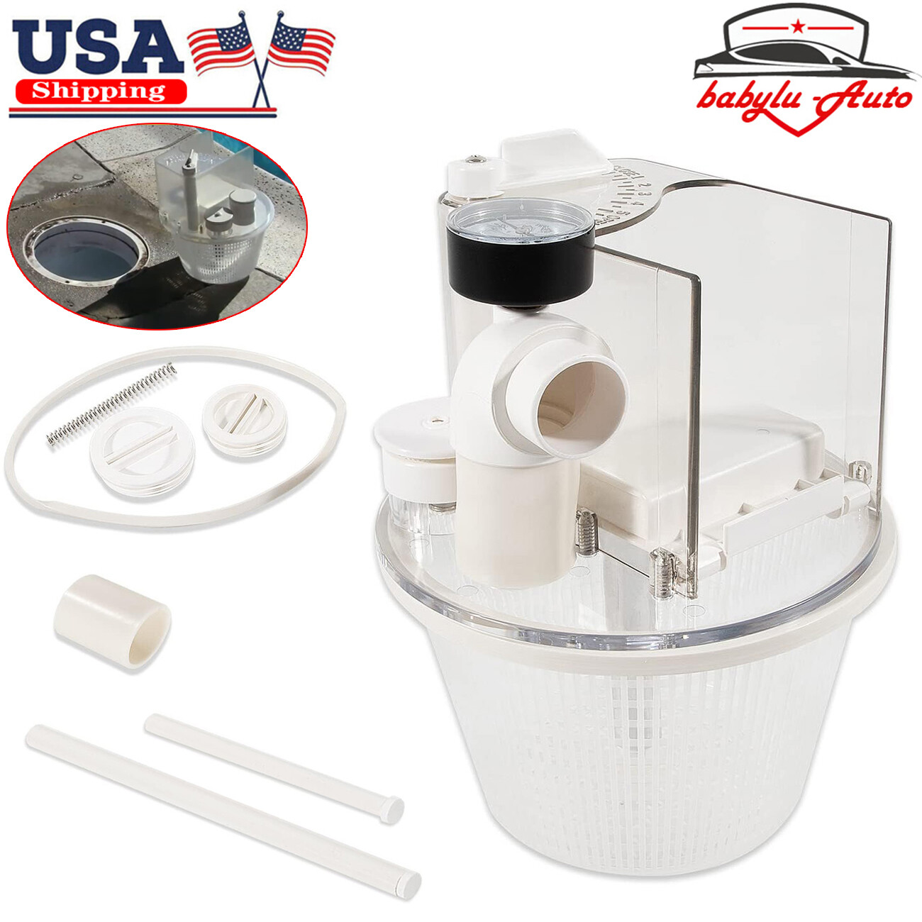 R211100 Vac-Mate Pool Cleaner Dispenser Box replace for Pentair Skimmer Complete