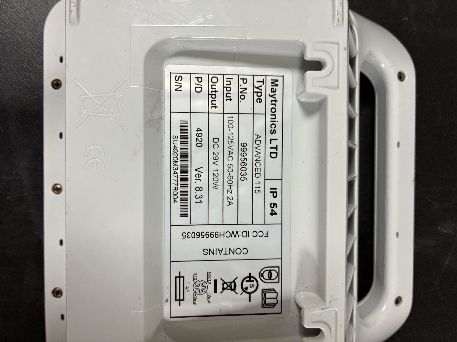 Maytronics Advanced 115 Robotic Pool Cleaner Power Supply 99956035 Tested