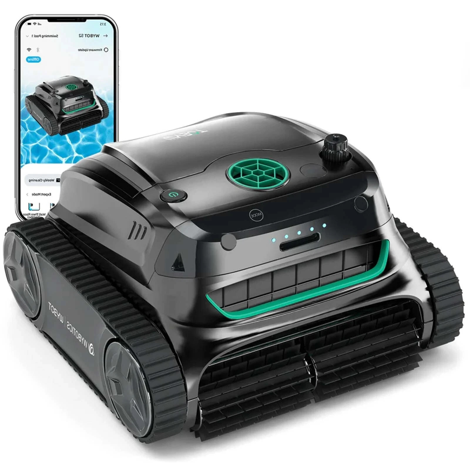 WYBOT S2 Version Cordless Robotic Pool Cleaner Walls and Waterline For Inground