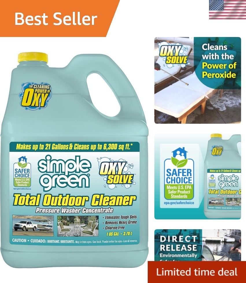 Outdoor Cleaner Concentrate Pressure Washer Eco-Friendly Bleach Free 1 Gal