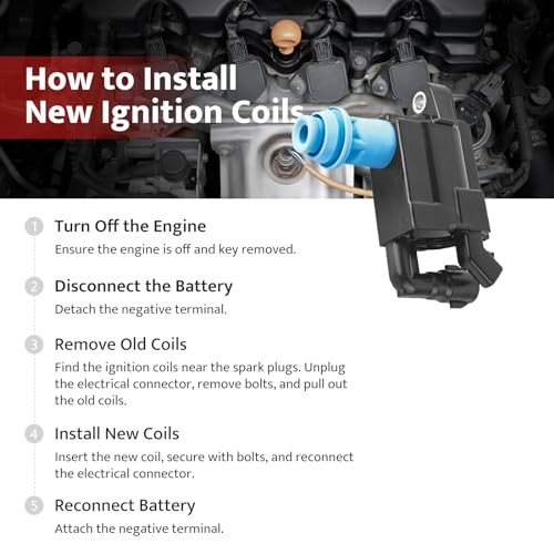 Ignition Coil Pack Replacement for V6 3.0L 1998-2005 Lexus GS300, 2001-2005
