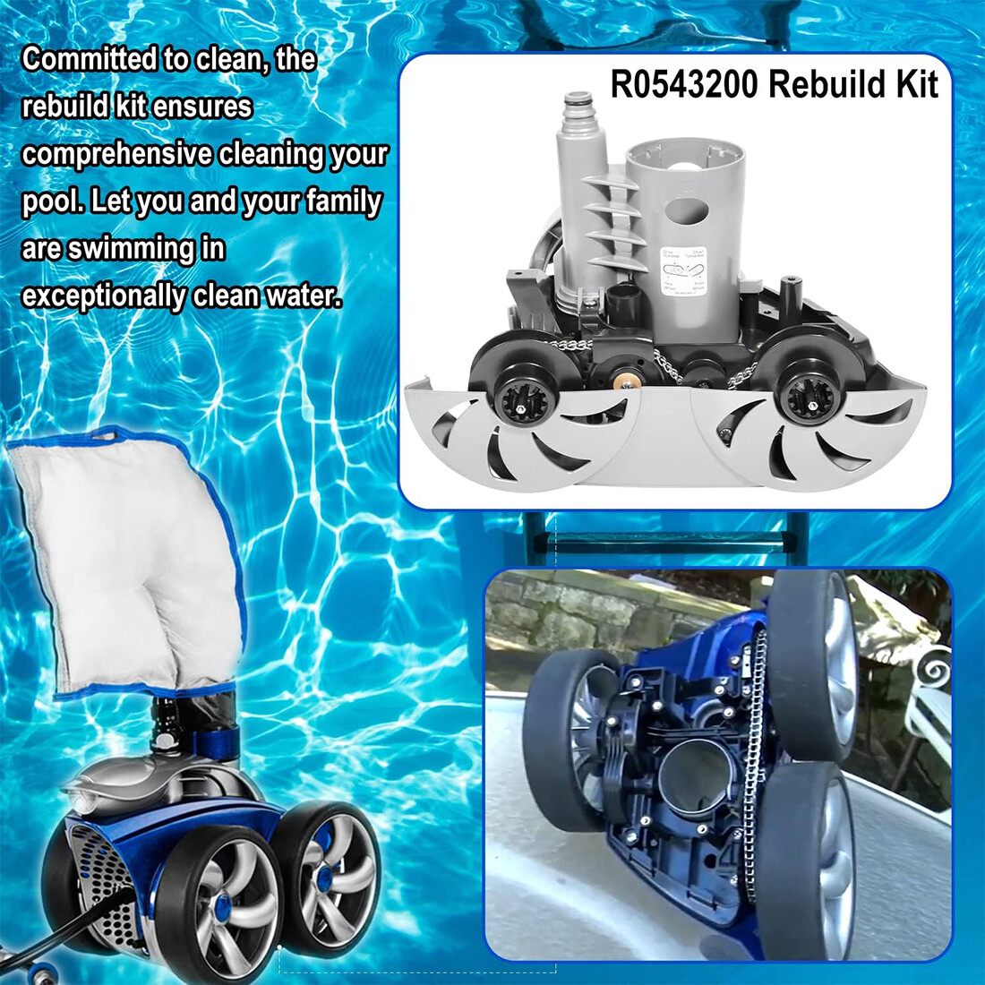 Replace Polaris 3900 Sport F6 Pool Cleaner Factory Tune Up Rebuild Kit R0543200
