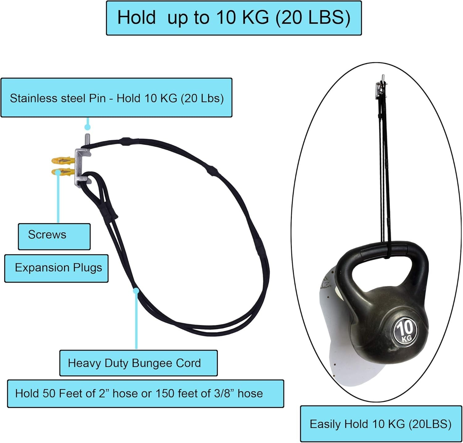 Durable Outdoor Pool Vacuum Hose Hanger – Rust-Proof & Easy Installation
